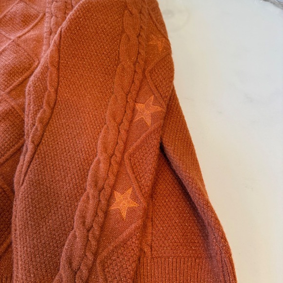 TAYLOR SWIFT CARDIGAN TLOAS The Life of a Showgirl Gold Orange Stars MD/LG NEW - Picture 11 of 15